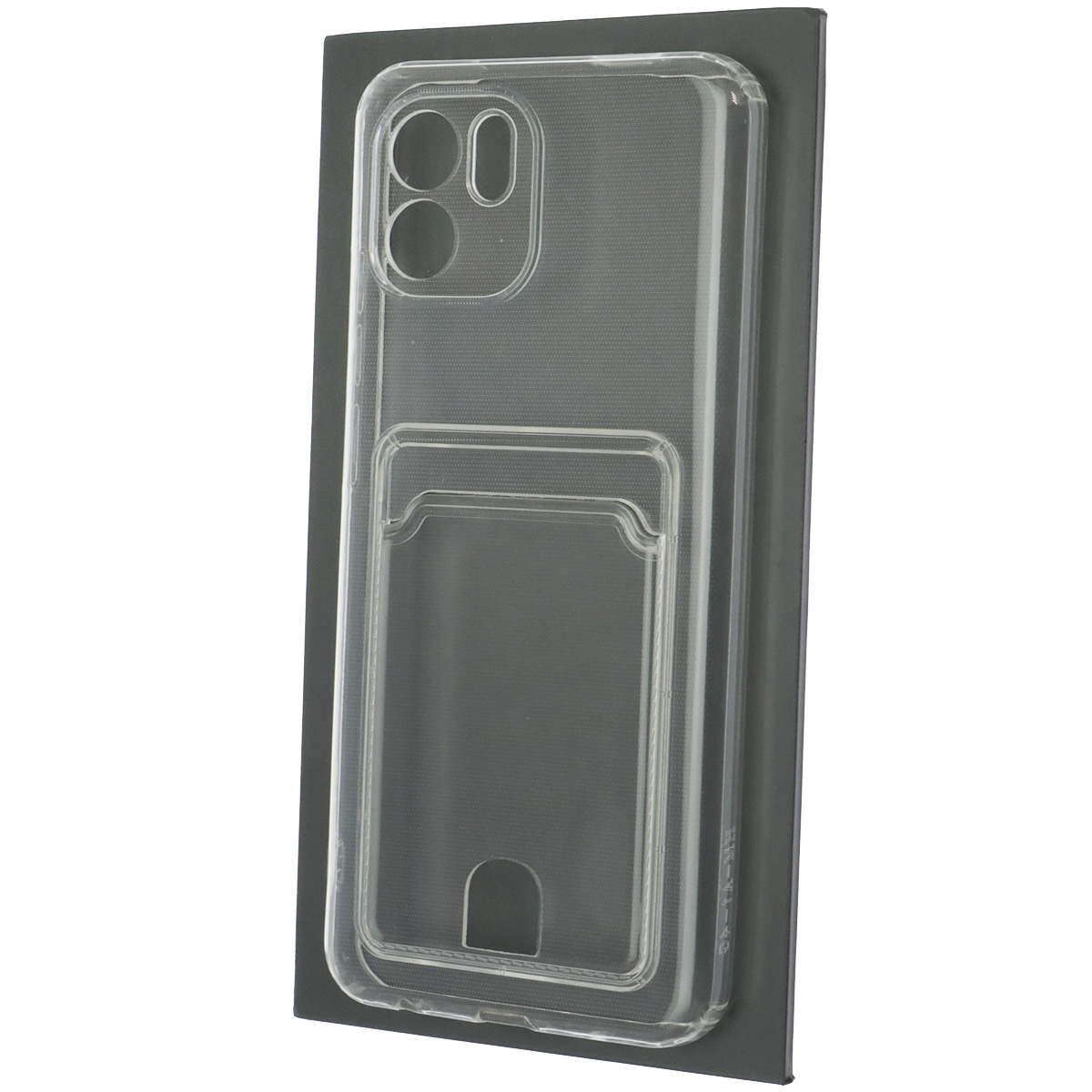 Чехол накладка CARD CASE для XIAOMI Redmi A1, силикон, отдел для карт, цвет прозрачный Чехол накладка CARD CASE для XIAOMI Redmi A1, силикон, отдел для карт, цвет прозрачный
