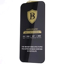 Защитное антистатическое стекло BACAS OG ESD QC F004 6/4 для XIAOMI POCO X8 Pro, цвет окантовки черный