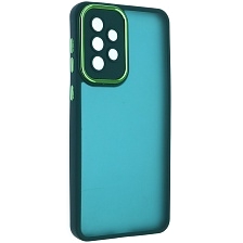 Чехол накладка KING для SAMSUNG Galaxy A33 5G, силикон, пластик, защита камеры, цвет окантовки темно зеленый Чехол накладка KING для SAMSUNG Galaxy A33 5G, силикон, пластик, защита камеры, цвет окантовки темно зеленый