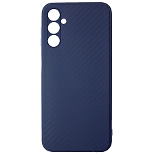 Чехол накладка для SAMSUNG Galaxy A14 4G, силикон, карбон, цвет темно синий Чехол накладка для SAMSUNG Galaxy A14 4G, силикон, карбон, цвет темно синий