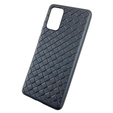 Чехол накладка для SAMSUNG Galaxy S20 Plus (SM-G985), силикон, плетенный, цвет черный. Чехол накладка для SAMSUNG Galaxy S20 Plus (SM-G985), силикон, плетенный, цвет черный.