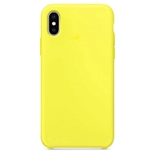 Чехол накладка для APPLE iPhone X, XS, силикон, цвет желтый. Чехол накладка для APPLE iPhone X, XS, силикон, цвет желтый.