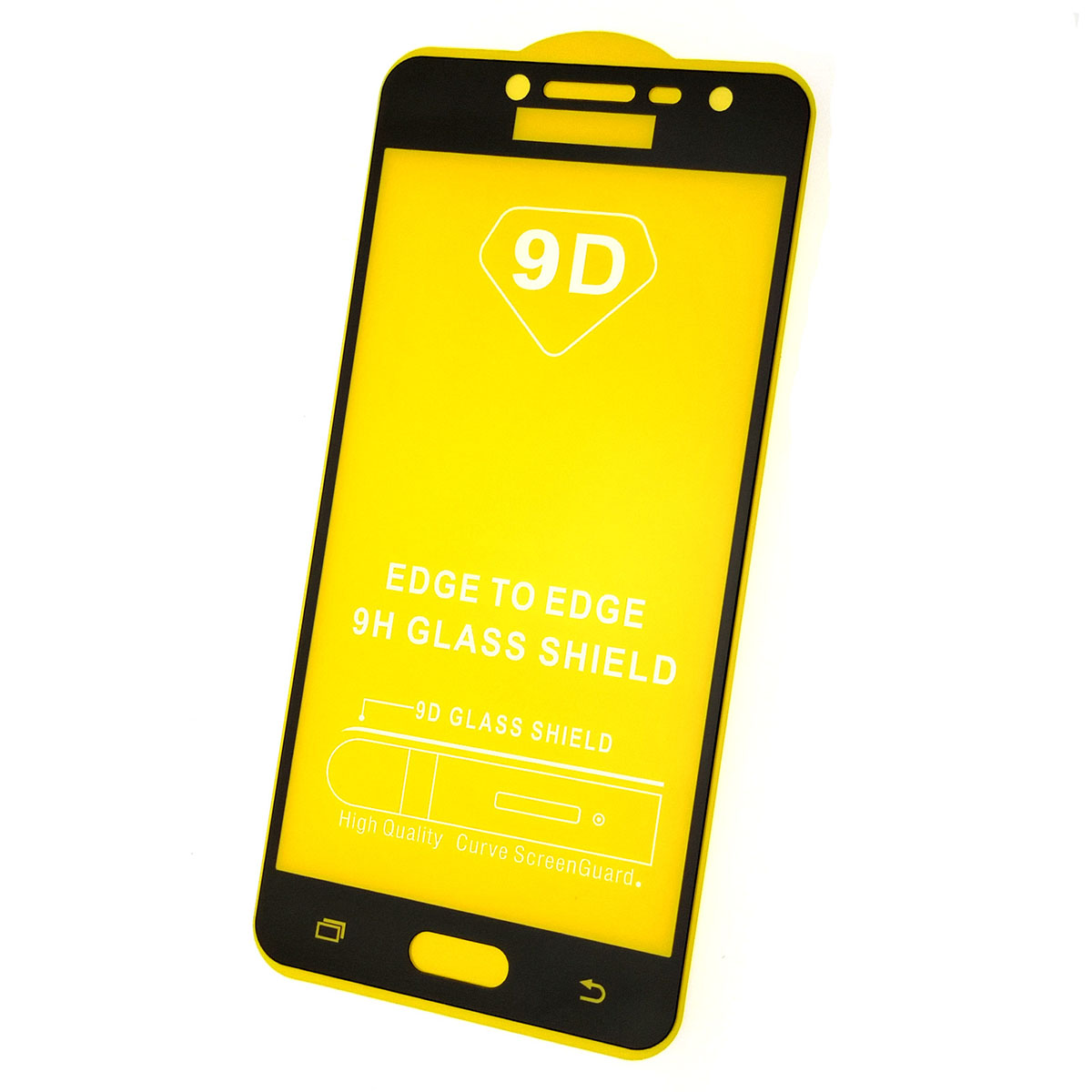 Защитное стекло 9D для SAMSUNG Galaxy J2 Prime 2018 (SM-G530, G532), цвет окантовки черный.