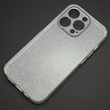 Чехол накладка STARDUST (Clear Case) для APPLE iPhone 14 Pro, защита камеры, с блестками, прозрачный