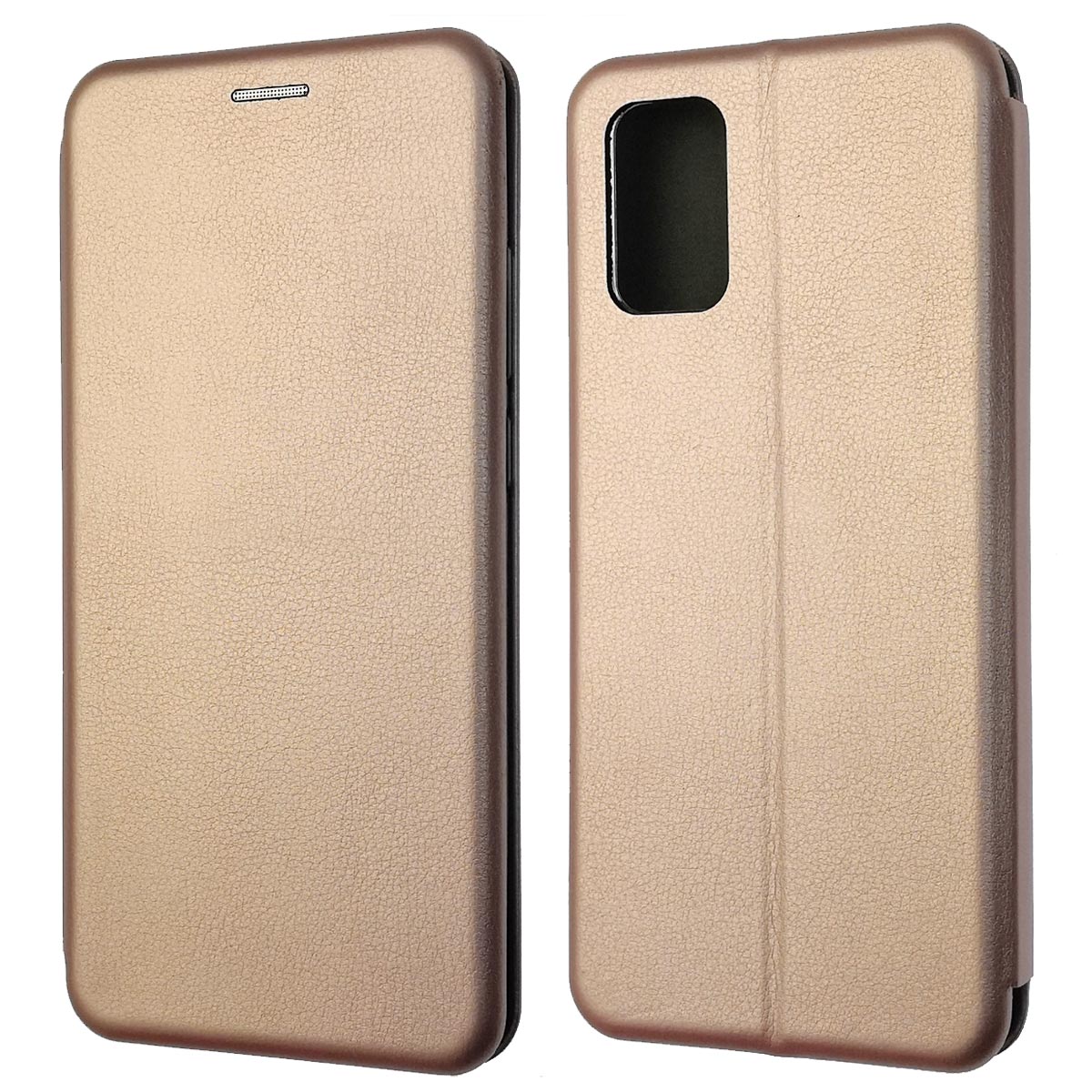 Чехол книжка STYLISH для SAMSUNG Galaxy A02S (SM-A025F), экокожа, визитница, цвет розовое золото