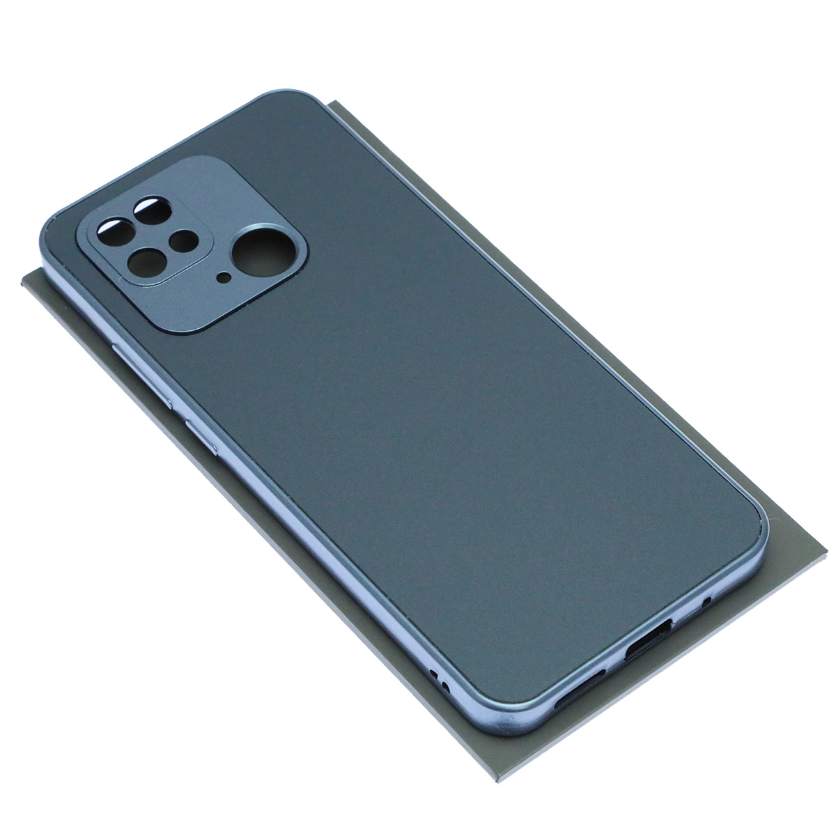 Чехол накладка для XIAOMI Redmi 10C, POCO C40, защита камеры, силикон, пластик, цвет темно синий