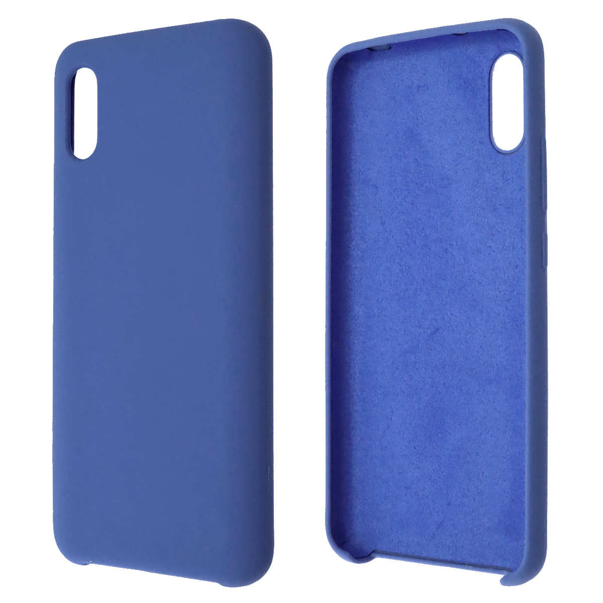 Чехол накладка Silicon Cover для XIAOMI Redmi 9A, силикон, бархат, цвет синий Чехол накладка Silicon Cover для XIAOMI Redmi 9A, силикон, бархат, цвет синий