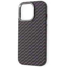 Чехол накладка FreeAir с поддержкой MagSafe для APPLE iPhone 16 Pro, пластик, рисунок, цвет серый Чехол накладка FreeAir с поддержкой MagSafe для APPLE iPhone 16 Pro, пластик, рисунок, цвет серый
