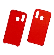 Чехол накладка Silicon Cover для SAMSUNG Galaxy A40 (SM-A405), силикон, бархат, цвет красный Чехол накладка Silicon Cover для SAMSUNG Galaxy A40 (SM-A405), силикон, бархат, цвет красный