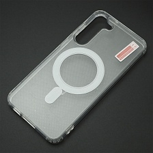 Чехол накладка Magnetic с поддержкой MagSafe для SAMSUNG GALAXY S23 Plus, силикон, цвет прозрачный