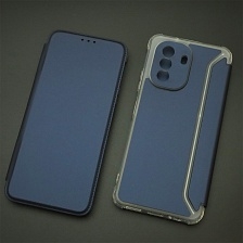 Чехол книжка для HUAWEI Nova Y70, экокожа, визитница, цвет темно синий