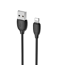 Кабель BOROFONE BX19 Benefit Lightning 8 pin, 1.3A, длина 1 метр, силикон, цвет черный Кабель BOROFONE BX19 Benefit Lightning 8 pin, 1.3A, длина 1 метр, силикон, цвет черный