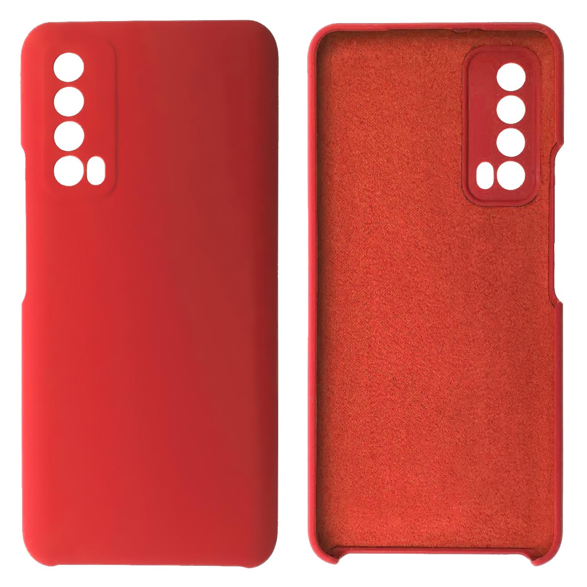 Чехол накладка Silicon Cover для HUAWEI P Smart 2021, силикон, бархат, цвет красный Чехол накладка Silicon Cover для HUAWEI P Smart 2021, силикон, бархат, цвет красный