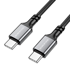 Кабель BOROFONE BX83 USB Type C на USB Type C, 60W, 3A, длина 1 метр, цвет черный