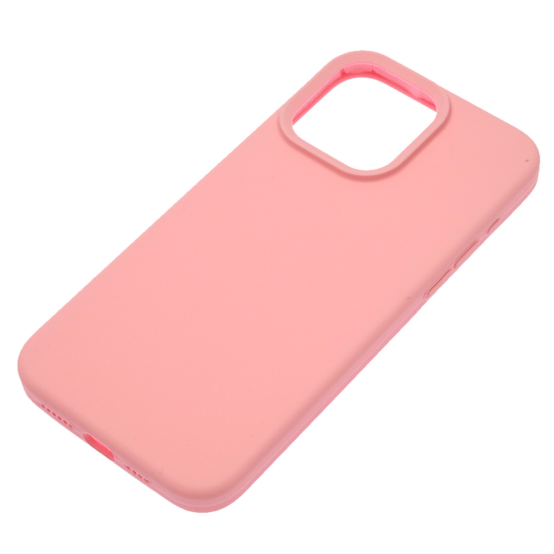 Чехол накладка Silicone Case для APPLE iPhone 15 Pro Max, бархатная подложка, цвет розовый