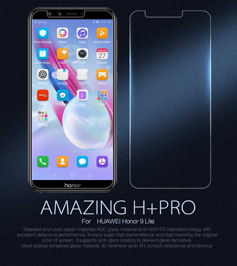 Nillkin Защитное стекло для HUAWEI Honor 9 Lite (LLD-L31), 2.5D Amazing H+Pro Anti-Explosion Tempered Glass, прозрачное.