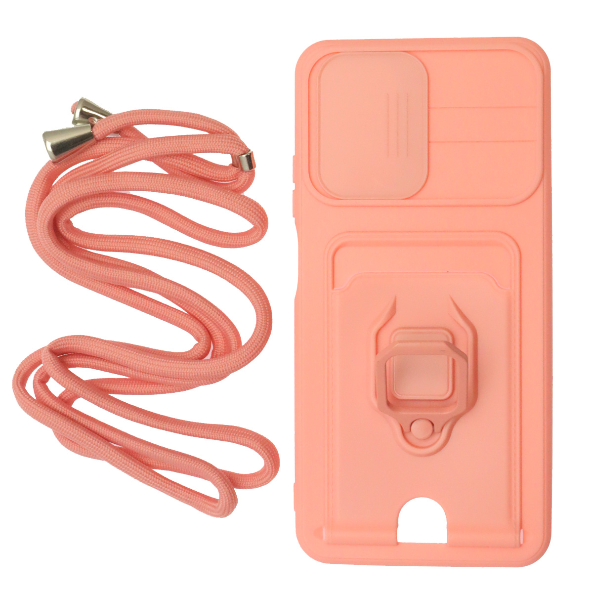 Чехол накладка MULTI FUNCTION 4 в 1 для XIAOMI Redmi 9T, цвет персиковый