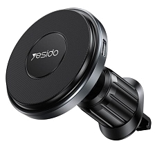 Автомобильный держатель YESIDO C190 с креплением под MagSafe для смартфона, 15W, с беспроводной быстрой зарядкой, цвет черный