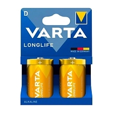Батарейка Varta LONGLIFE D (LR20/R20/ER34615) Alkaline 1.5V (КОМПЛЕКТ ИЗ ДВУХ ШТУК)