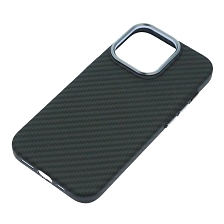 Чехол накладка LUXO с поддержкой MagSafe для APPLE iPhone 15 Pro (6.1"), пластик, имитация карбона, рисунок, цвет черный