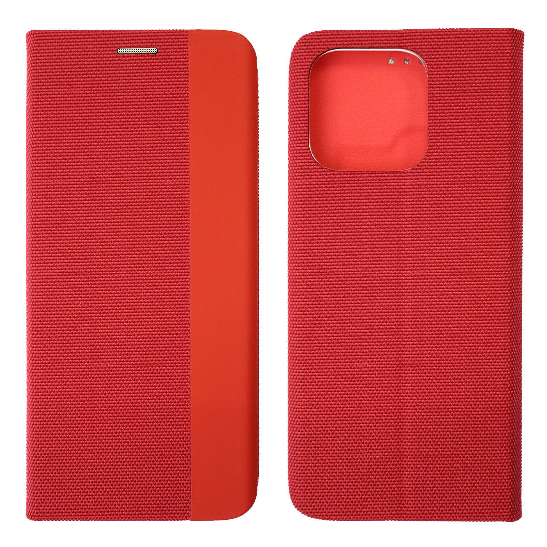Чехол книжка MESH для XIAOMI Redmi 12C, POCO C55, текстиль, силикон, бархат, визитница, цвет красный