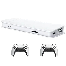 Игровая приставка Game Stick Pro, более 5000 игр, 2 беспроводных геймпада (джостик), карта памяти 64 Gb, цвет белый