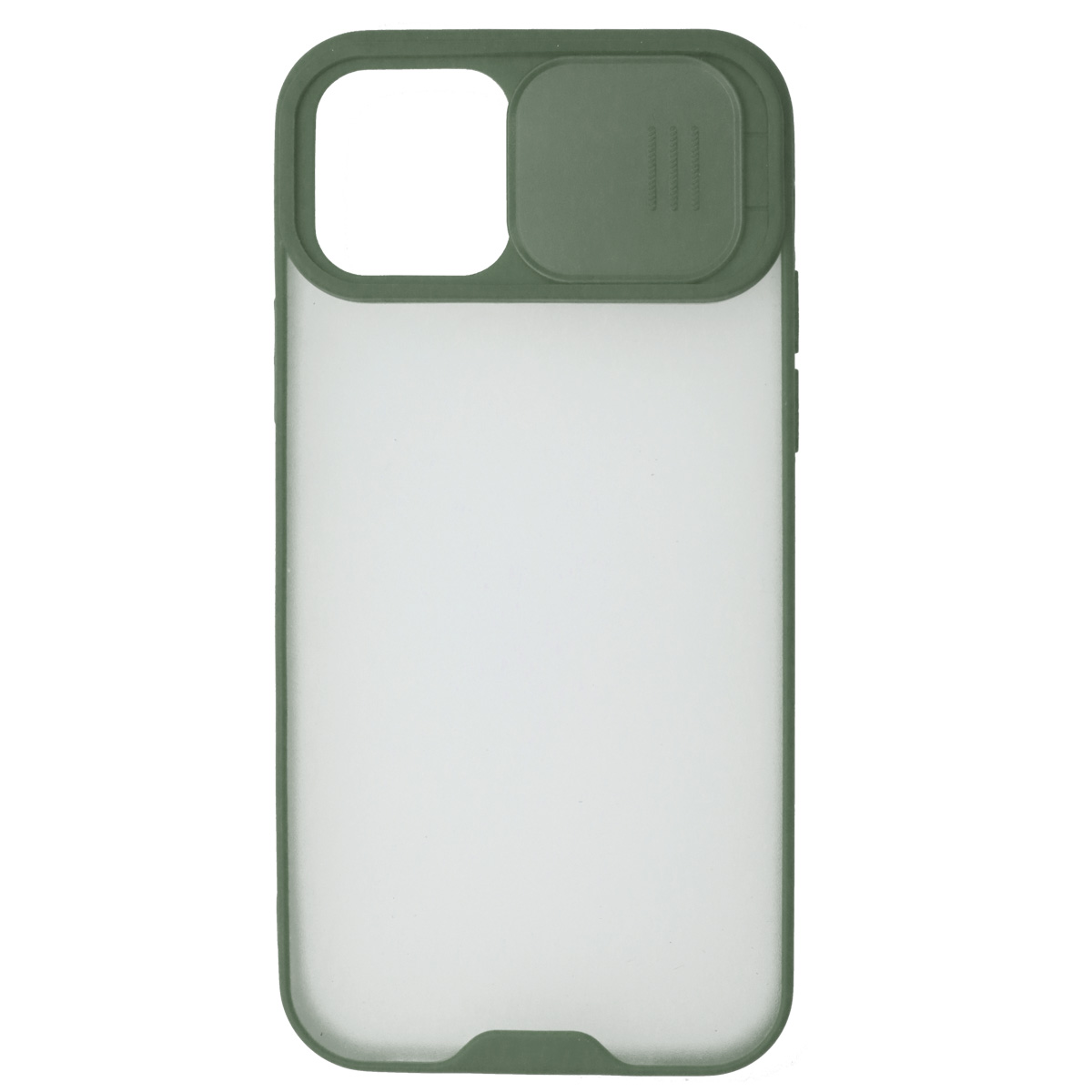 Чехол накладка LIFE TIME для APPLE iPhone 12, iPhone 12 Pro (6.1"), силикон, пластик, матовый, со шторкой для защиты задней камеры, цвет окантовки хвойный