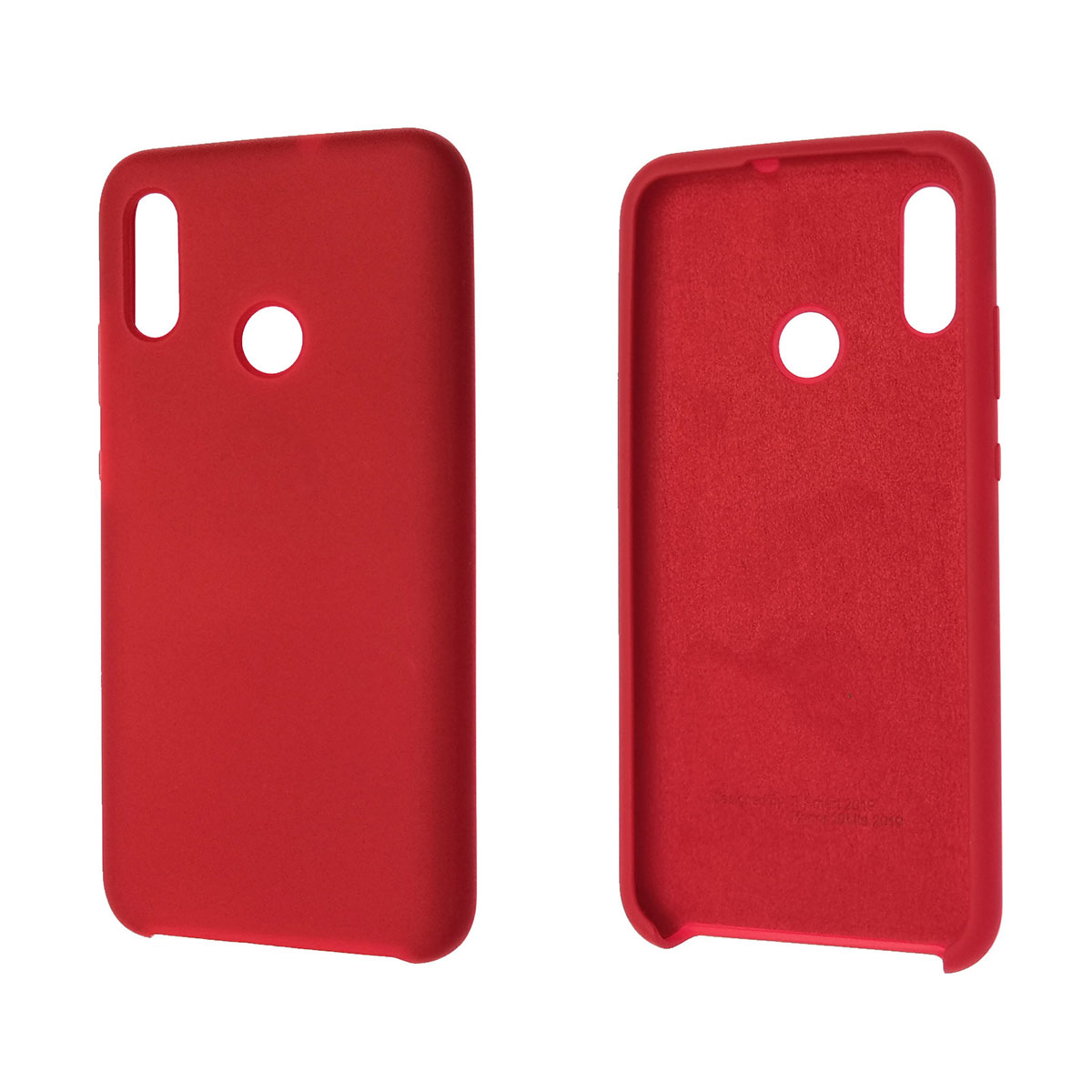 Чехол накладка Silicon Cover для HUAWEI P Smart, Honor 10 Lite 2019, силикон, бархат, цвет красная роза.