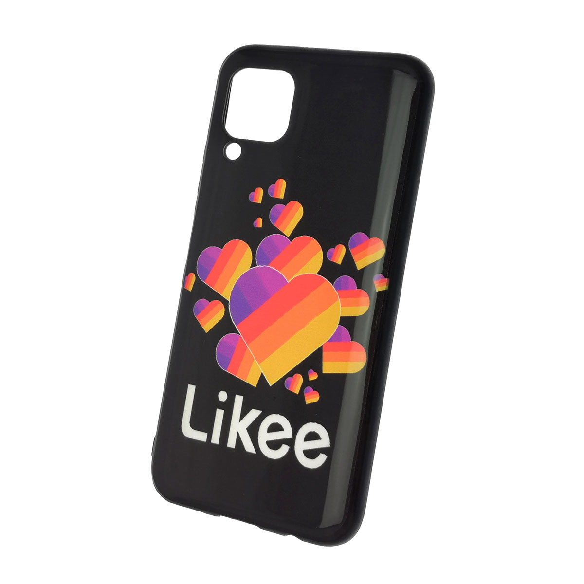 Чехол накладка для HUAWEI P40 Lite, Nova 6 SE, Nova 7i, силикон, рисунок Likee Black.