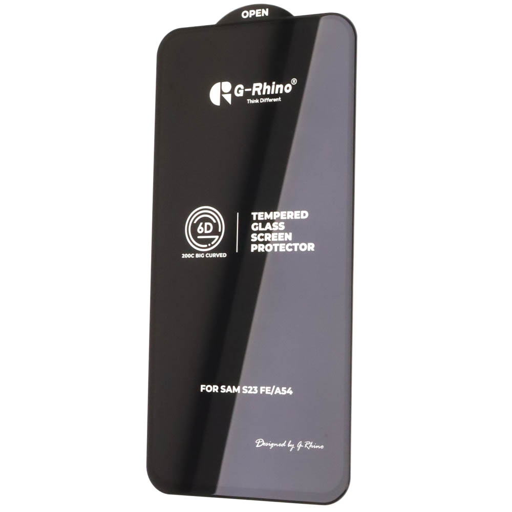 Защитное стекло 6D G-Rhino 200C для SAMSUNG Galaxy A54, Galaxy S23 FE, цвет окантовки черный (Тип 1)