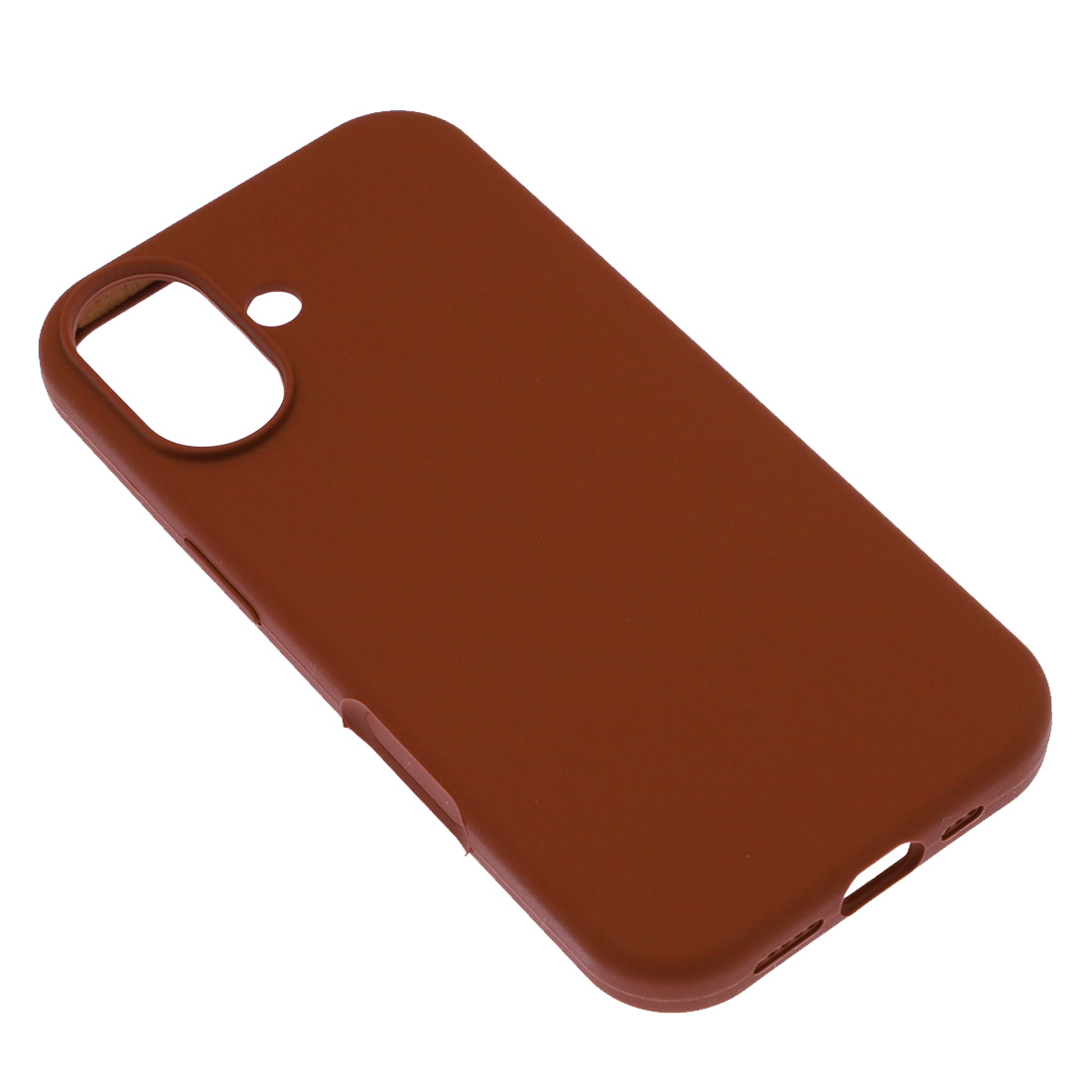 Чехол накладка Silicone Case для Apple iPhone 17, силикон, бархатная подложка, цвет шоколадный