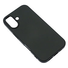 Чехол накладка NANO для APPLE iPhone 16 (6.1"), силикон, бархат, цвет черный