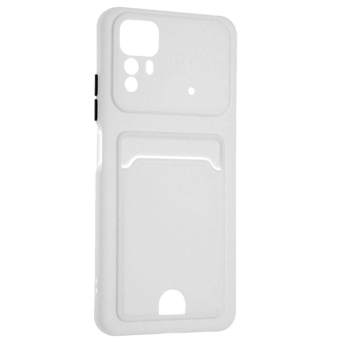 Чехол накладка BUTTON для XIAOMI Redmi Note 12S, защита камеры, силикон, отдел для карт, цвет белый Чехол накладка BUTTON для XIAOMI Redmi Note 12S, защита камеры, силикон, отдел для карт, цвет белый