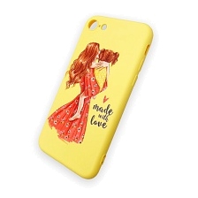 Чехол накладка для APPLE iPhone 7, 8, силикон, рисунок made with love.
