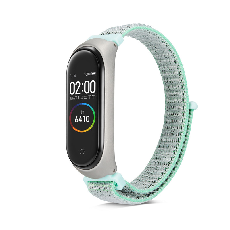 Ремешок для Xiaomi Mi Band 4 Neylon Series, нейлоновый, цвет бирюзовый.