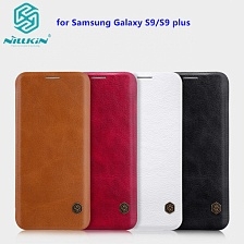 QIN чехол-книга Nillkin SAMSUNG Galaxy S9 /кожа/закрыт/отдел под пластик.карту/ черный.