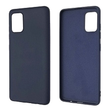 Чехол накладка NANO для SAMSUNG Galaxy A51 (SM-A515), силикон, бархат, цвет темно синий Чехол накладка NANO для SAMSUNG Galaxy A51 (SM-A515), силикон, бархат, цвет темно синий