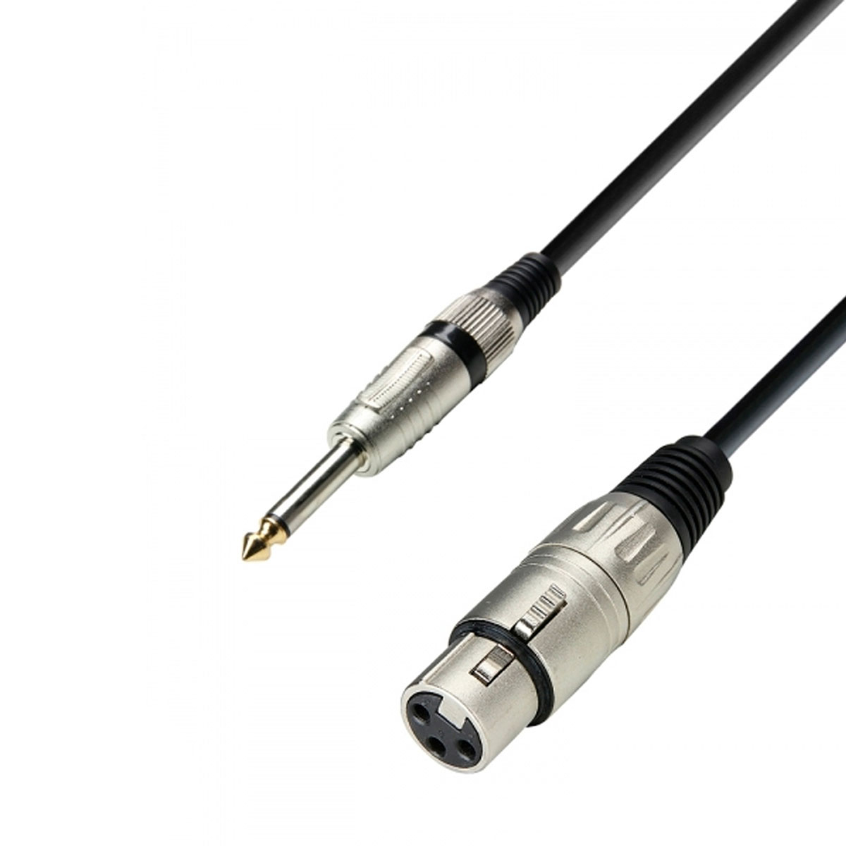 Кабель XLR F - 6.35 mono M Alpha Plus, длина 3 метра, цвет черный