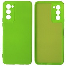 Чехол накладка NANO для TECNO Camon 18, 18P, 18T, силикон, бархат, цвет ярко зеленый Чехол накладка NANO для TECNO Camon 18, 18P, 18T, силикон, бархат, цвет ярко зеленый