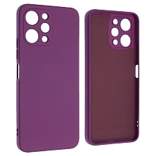 Чехол накладка NANO для XIAOMI Redmi 12 4G, защита камеры, силикон, бархат, цвет фиолетовый
