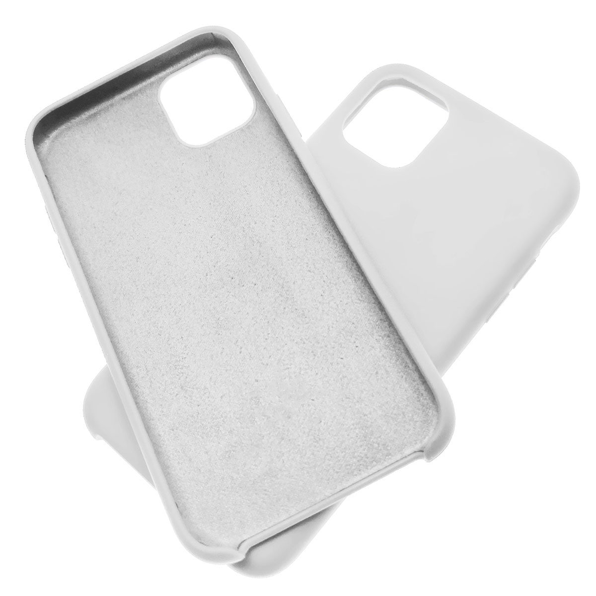 Чехол накладка Silicon Case для APPLE iPhone 11 Pro, силикон, бархат, цвет белый Чехол накладка Silicon Case для APPLE iPhone 11 Pro, силикон, бархат, цвет белый