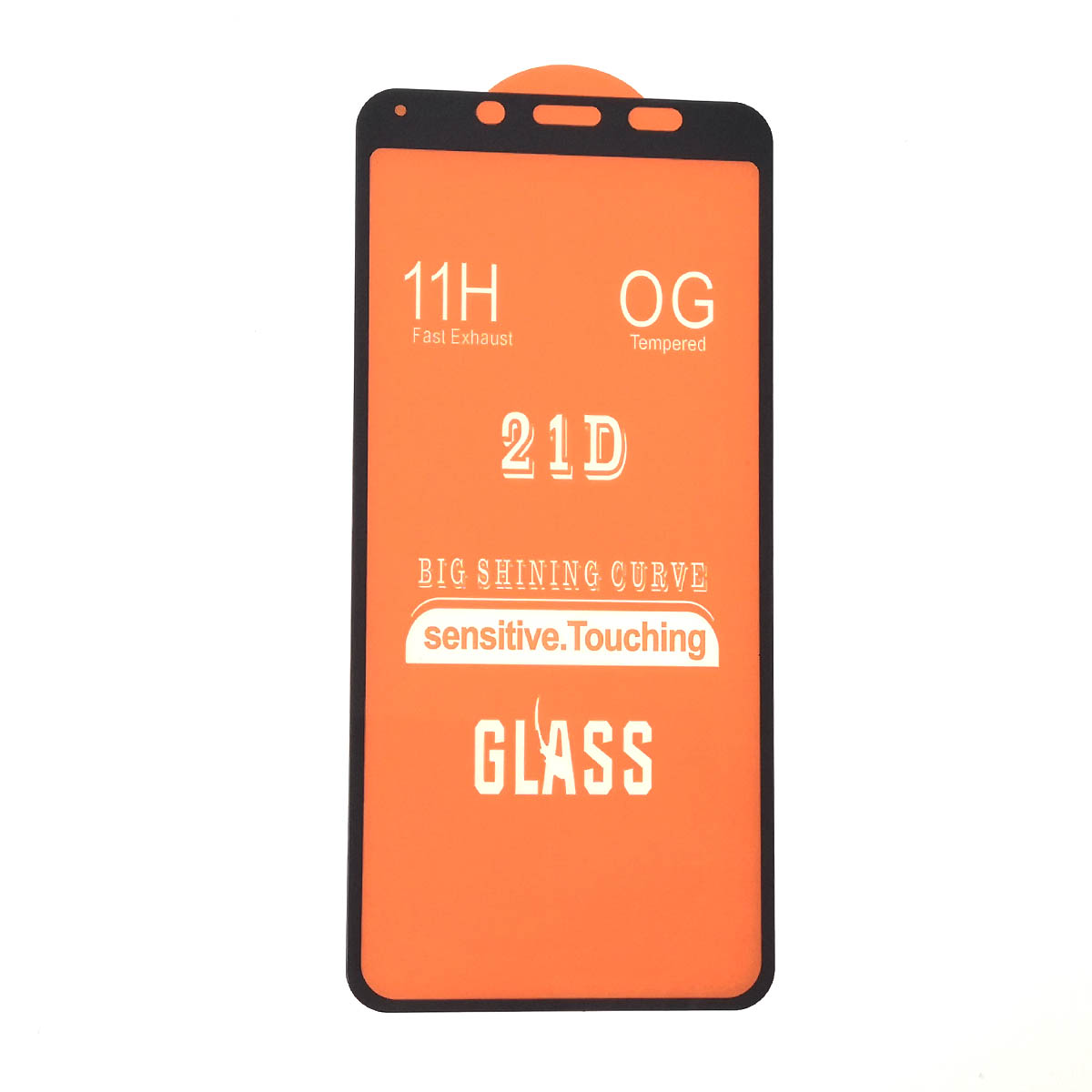 Защитное стекло 21D для XIAOMI Redmi 6, Redmi 6A, цвет окантовки черный