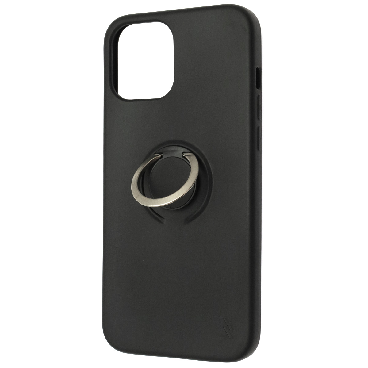 Чехол накладка RING для APPLE iPhone 12 Pro Max, силикон, кольцо держатель, цвет черный Чехол накладка RING для APPLE iPhone 12 Pro Max, силикон, кольцо держатель, цвет черный