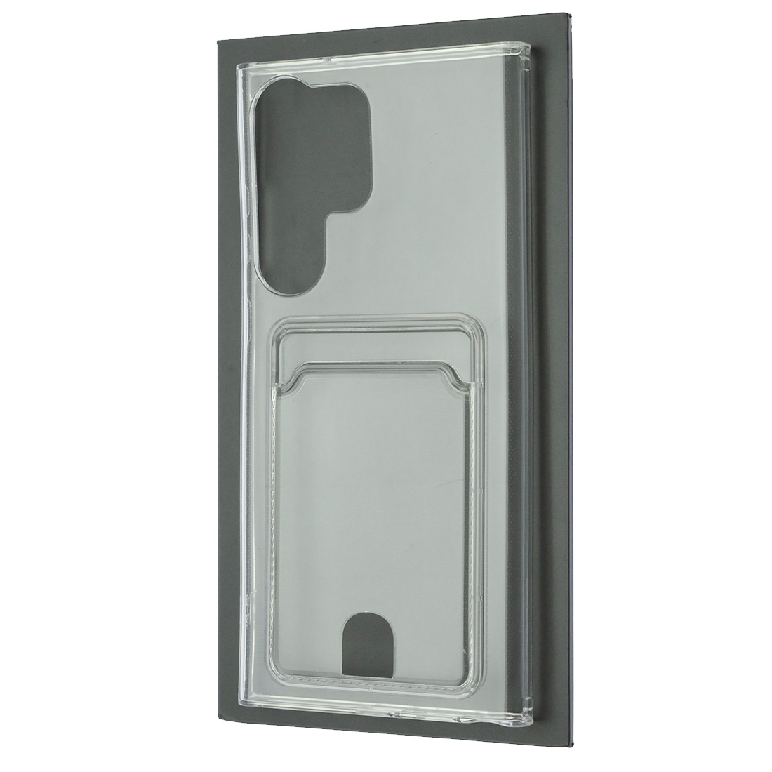 Чехол накладка CARD CASE для SAMSUNG Galaxy S23 Ultra, силикон, отдел для карт, цвет прозрачный Чехол накладка CARD CASE для SAMSUNG Galaxy S23 Ultra, силикон, отдел для карт, цвет прозрачный