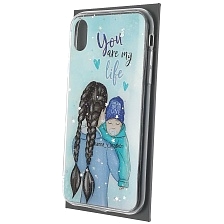 Чехол накладка Vinil для APPLE iPhone XR, силикон, блестки, глянцевый, рисунок You are my life Чехол накладка Vinil для APPLE iPhone XR, силикон, блестки, глянцевый, рисунок You are my life