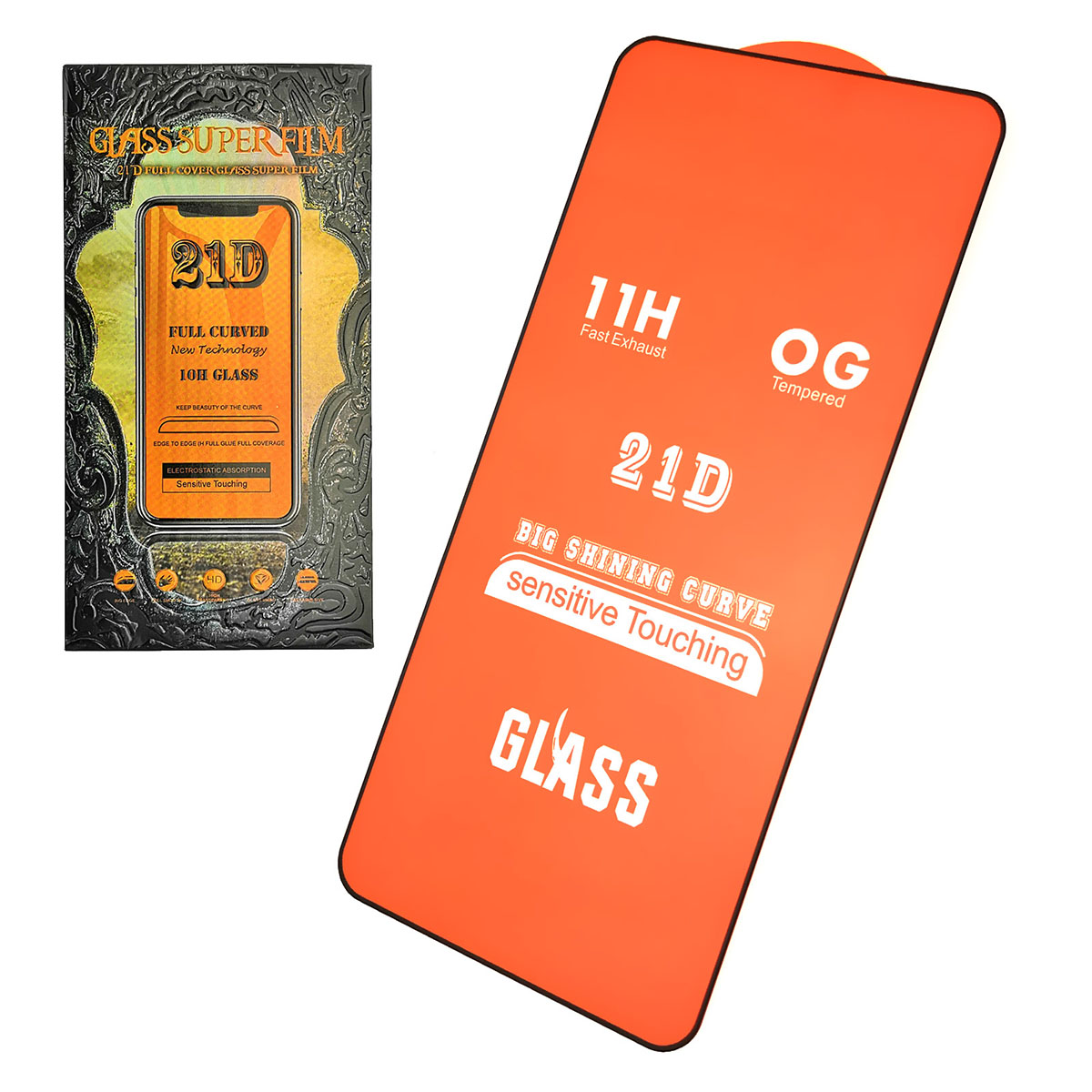Защитное стекло 21D FULL GLUE для XIAOMI Mi 9T, Mi 9T Pro, Redmi K20, Redmi K20 Pro, цвет канта черный.