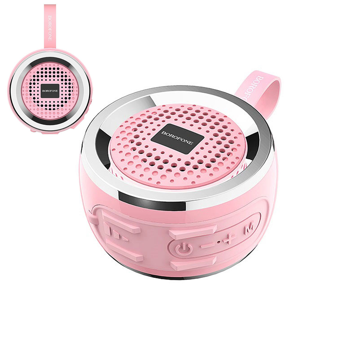 Портативная Bluetooth колонка BOROFONE BR2 Aurora Sports Wireless Speaker, цвет розовый (-50%) Портативная Bluetooth колонка BOROFONE BR2 Aurora Sports Wireless Speaker, цвет розовый (-50%)