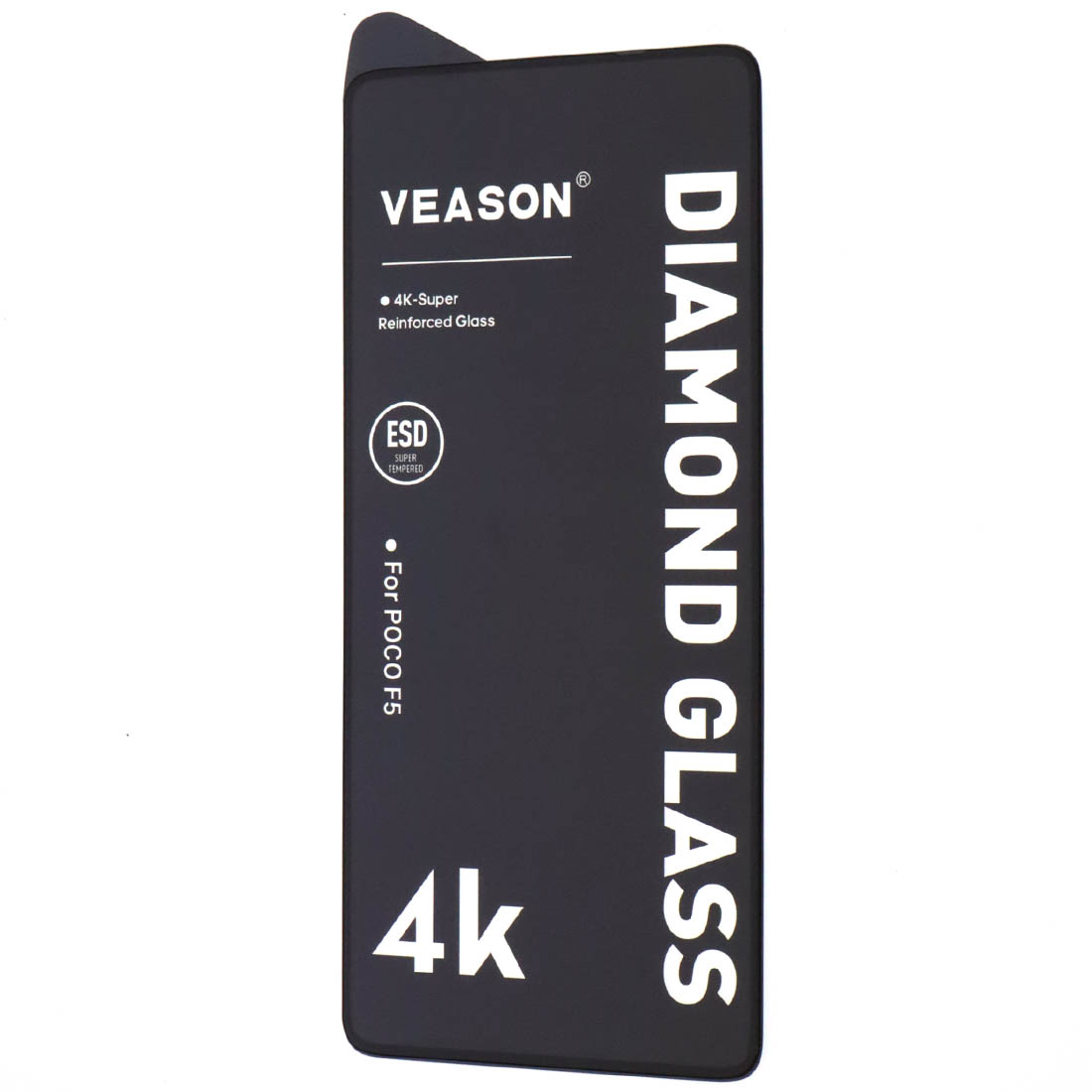 Защитное стекло VEASON DIAMOND GLASS для XIAOMI POCO F5, цвет окантовки черный