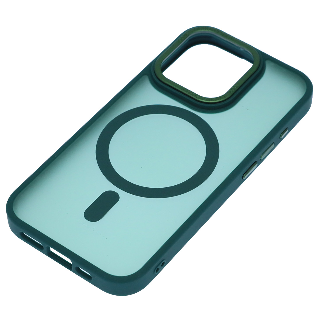 Чехол накладка Camelia с поддержкой MagSafe для APPLE iPhone 15 Pro, силикон, матовый, цвет темно зеленый Чехол накладка Camelia с поддержкой MagSafe для APPLE iPhone 15 Pro, силикон, матовый, цвет темно зеленый