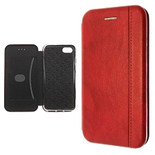 Чехол книжка VINTAGE LiNE для APPLE iPhone 7, iPhone 8, экокожа, цвет красный